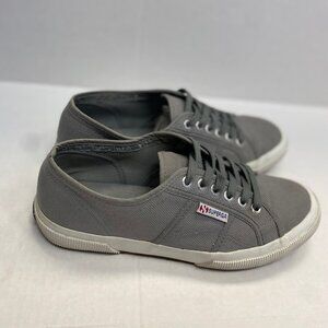 Superga 2750 Gray Classic Size 41 Women's 9.5 / Men's 8 Canvas Sneaker w/Laces